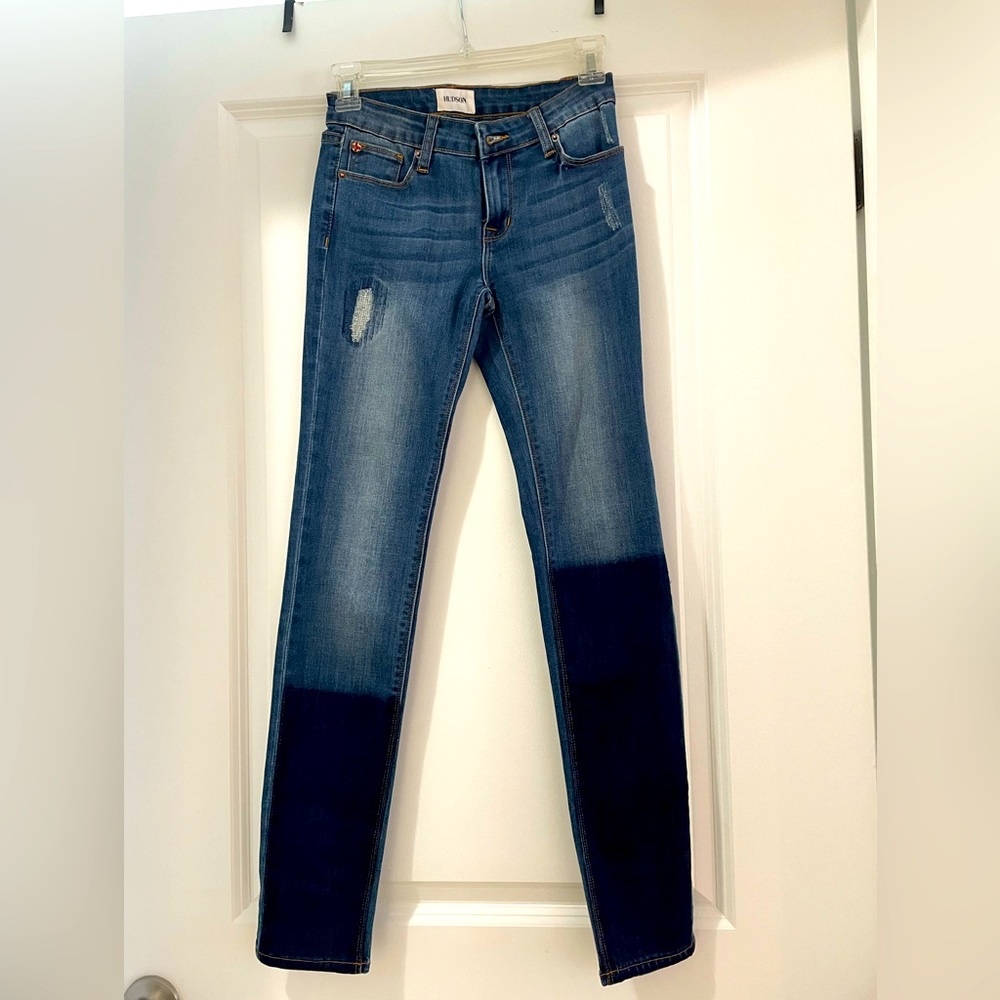 Hudson girls distressed skinny jeans